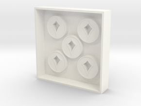 3D Lorcana Tracker Token Mold Master in White Smooth Versatile Plastic