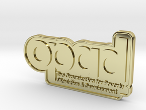 OPAD Logo in 18k Gold Plated Brass
