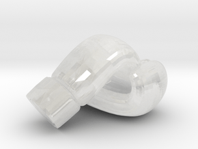 Boxing Gloves in Clear Ultra Fine Detail Plastic: Small