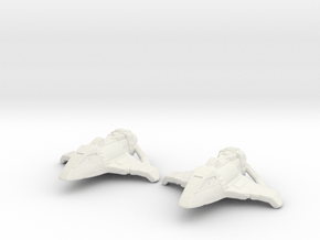  Bajoran Raider (Maquis Type) 1/350 Attack Wing x2 in White Natural Versatile Plastic