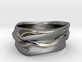 RIVER in Fine Detail Polished Silver: 8.5 / 58