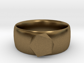 squashed crystal ring in Natural Bronze