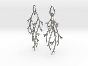 Earrings of the Elf Queen in Natural Silver (Interlocking Parts)