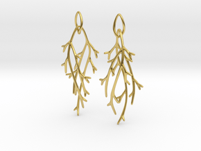 Earrings of the Elf Queen in Polished Brass (Interlocking Parts)