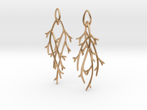 Earrings of the Elf Queen in Polished Bronze (Interlocking Parts)