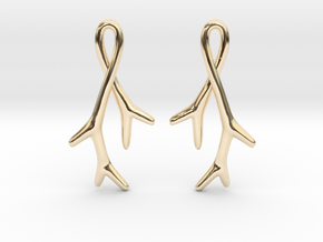 Light Branch Earrings in 14k Gold Plated Brass