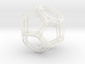Dodecahedron Frame in White Processed Versatile Plastic