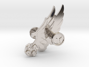 Winged D-pad Cufflinks  in Platinum