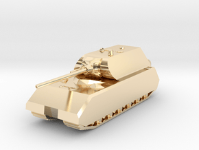 Tank - Panzer VIII Maus - size Large in 14k Gold Plated Brass