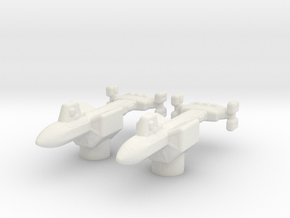 DY-100 Class (TOS) 1/4800 Attack Wing x2 in White Natural Versatile Plastic