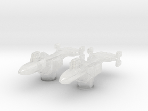 DY-100 Class (TOS) 1/4800 Attack Wing x2 in Clear Ultra Fine Detail Plastic
