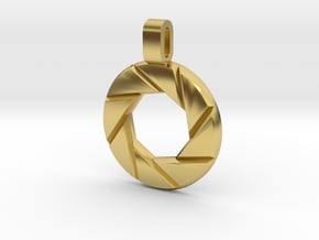  Portal - Aperture Science Pendant in Polished Brass
