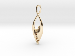 8 Pendant in 14k Gold Plated Brass