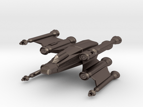 Space Fighter in Polished Bronzed Silver Steel