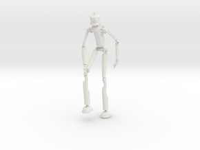 Robotman 15cm in White Natural Versatile Plastic