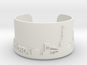 New York Skyline Bracelet in White Natural Versatile Plastic