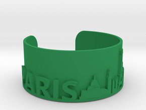 Paris Skyline Bracelet in Green Processed Versatile Plastic