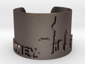 Sidney Skyline Bracelet in Polished Bronzed-Silver Steel