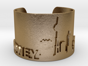 Sidney Skyline Bracelet in Polished Gold Steel