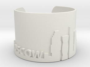 Moscow Skyline Bracelet in White Natural Versatile Plastic