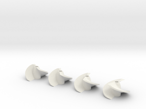 Impeller 2 Blades - 1 Set in White Natural Versatile Plastic