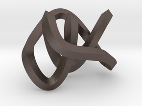 small mobius figure 8 knot in Polished Bronzed Silver Steel