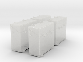 1/48 IJN Ammo Box 25mm Triple Set 4 Units in Clear Ultra Fine Detail Plastic