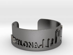 Barcellona Skyline Ring in Polished Nickel Steel