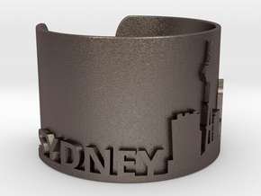 Sidney Skyline Ring in Polished Bronzed-Silver Steel