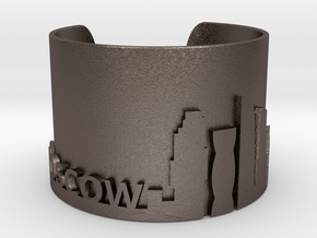 Moscow Skyline Ring in Polished Bronzed-Silver Steel