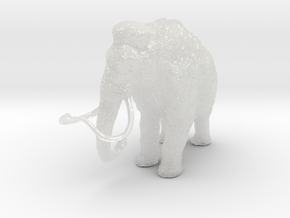 Woolly Mammoth 1:45 Standing Female in Clear Ultra Fine Detail Plastic