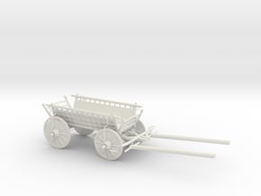N Scale Wagon 2 in White Natural Versatile Plastic