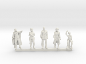 HO/OO Scale People Set 1 in White Natural Versatile Plastic