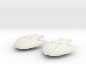 Cardassian Hideki Shuttle 1/1000 Attack Wing x2 in White Natural Versatile Plastic