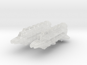Cardassian Military Freighter 1/7000 AW x2 in Clear Ultra Fine Detail Plastic