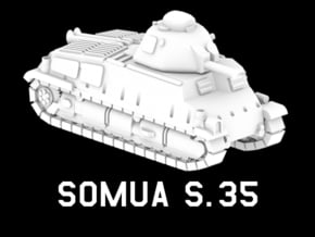 SOMUA S.35 in White Natural Versatile Plastic: 1:220 - Z