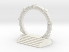 Gate Game Token (2cm) in White Natural Versatile Plastic