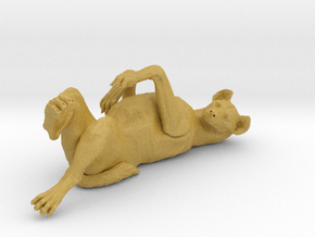 Spotted Hyena 1:12 Male on his back in Tan Fine Detail Plastic