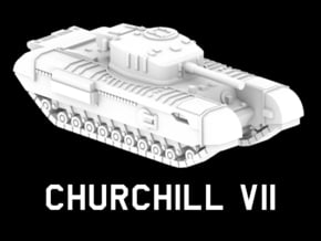 Churchill VII in White Natural Versatile Plastic: 1:220 - Z