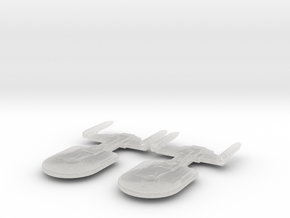 Excelsior Study I (2 nacelles) 1/15000 x2 in Clear Ultra Fine Detail Plastic