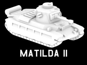 Matilda II in White Natural Versatile Plastic: 1:220 - Z