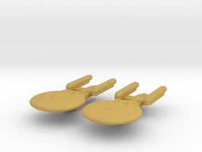 Excelsior Study II (2 nacelles) 1/15000 x2 in Tan Fine Detail Plastic