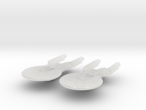 Excelsior Study II (2 nacelles) 1/15000 x2 in Clear Ultra Fine Detail Plastic
