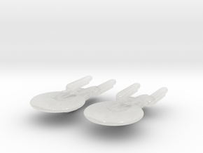 Excelsior Study II (2 nacelles) 1/20000 x2 in Clear Ultra Fine Detail Plastic