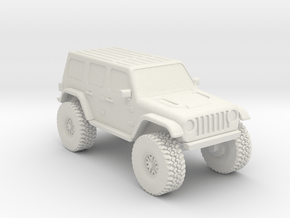 Mini SCX10-III Jeep Wrangler Rubicon in White Natural Versatile Plastic