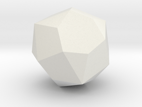 01. Self Dual Icosioctahedron Pattern 1 - 1in in White Natural Versatile Plastic