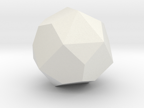 02. Self Dual Icosioctahedron Pattern 2 - 1in in White Natural Versatile Plastic