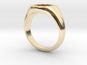 P O W E R Signet Ring - Small in 9K Yellow Gold : 3 / 44