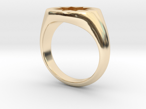 P O W E R Signet Ring - Small in 9K Yellow Gold : 4 / 46.5