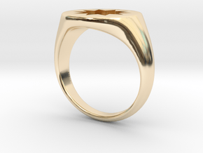P O W E R Signet Ring - Small in 9K Yellow Gold : 8 / 56.75